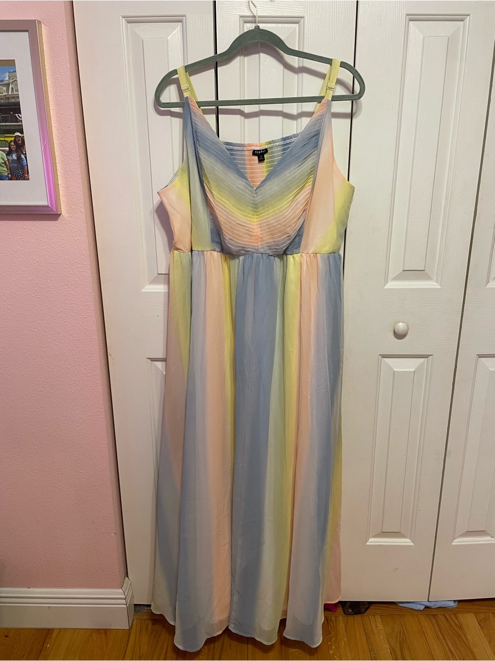 Pastel Rainbow Chiffon Maxi Dress Plus Size Torrid